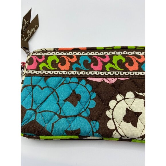 Vera Bradley Lola Quilted Fabric Wristlet Wallet With Strap Multicolor Floral De - Picture 4 of 10